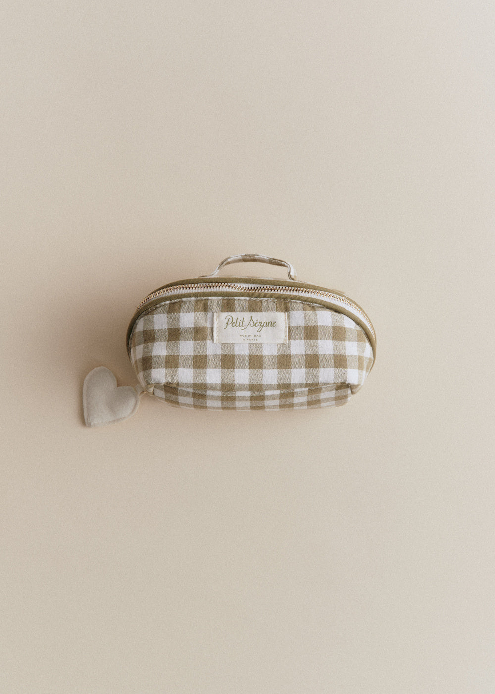 Beauty Bag - Green Gingham