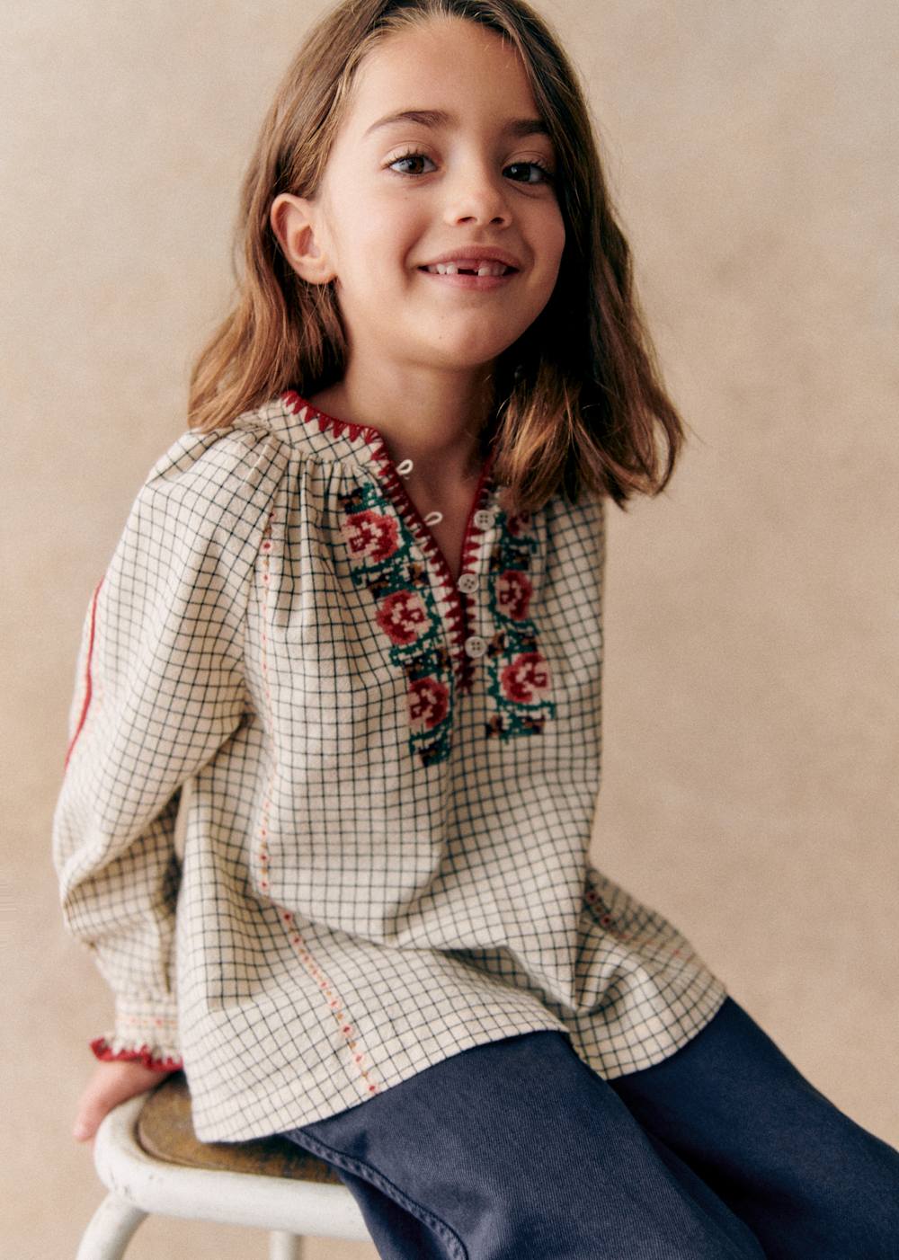 Suzie Blouse - Petit Sézane x Lucia Vergara - Clavel Embrodery