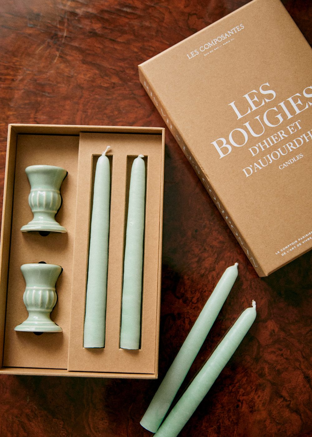 Piano Candle Holder Set - Small Model - Celadon