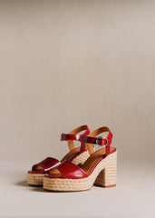 High Dorothée Sandals - Cherry Smooth