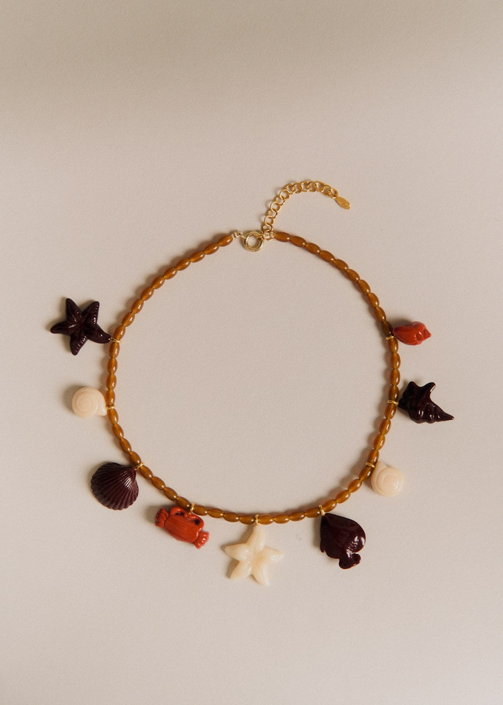 June Necklace - Multicolored Chocolate
