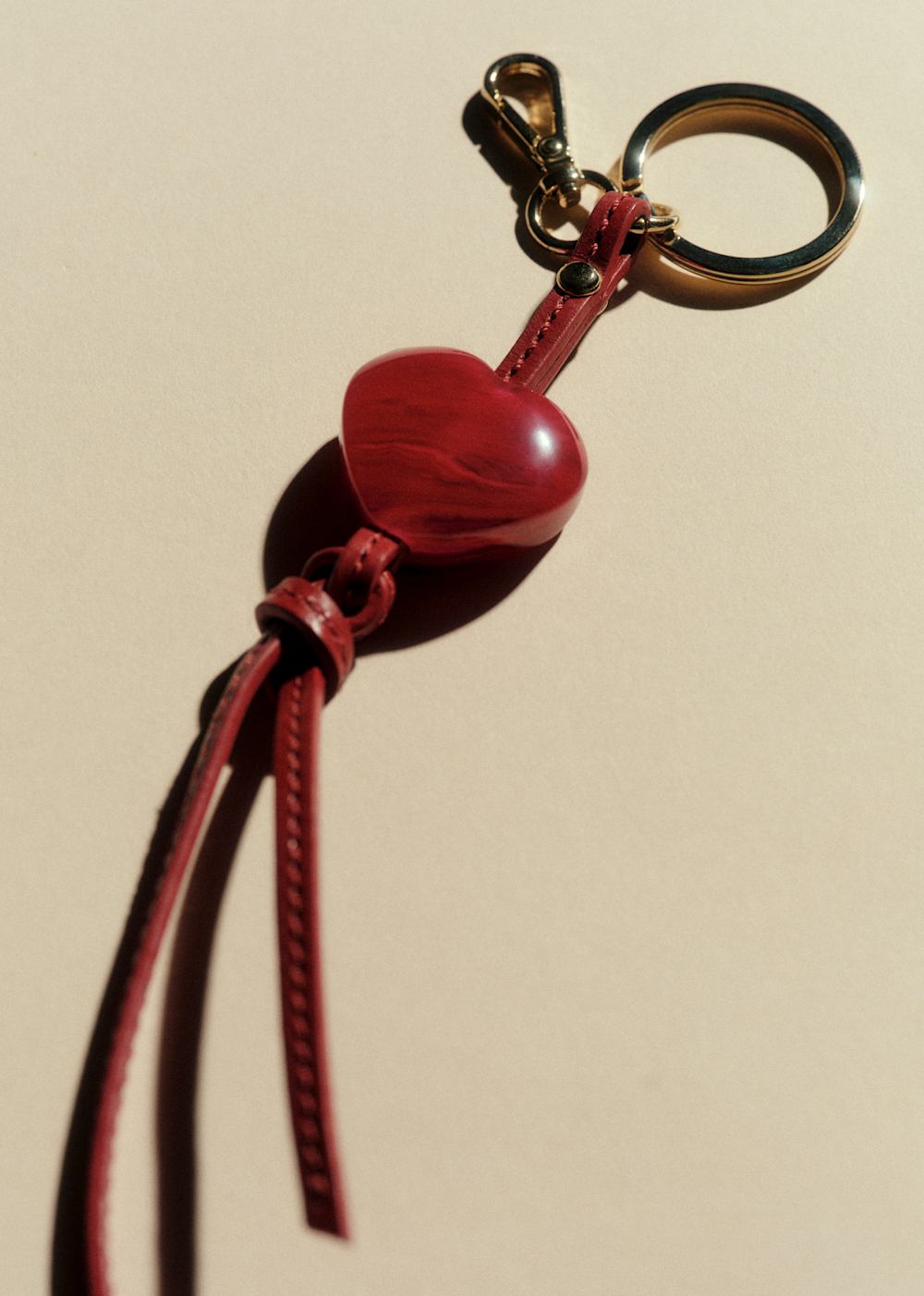 Heart keychain - Dark Red