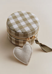 Mini jewellery case - Green Gingham