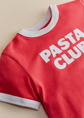 Pasta Club T-Shirt - Red Ecru