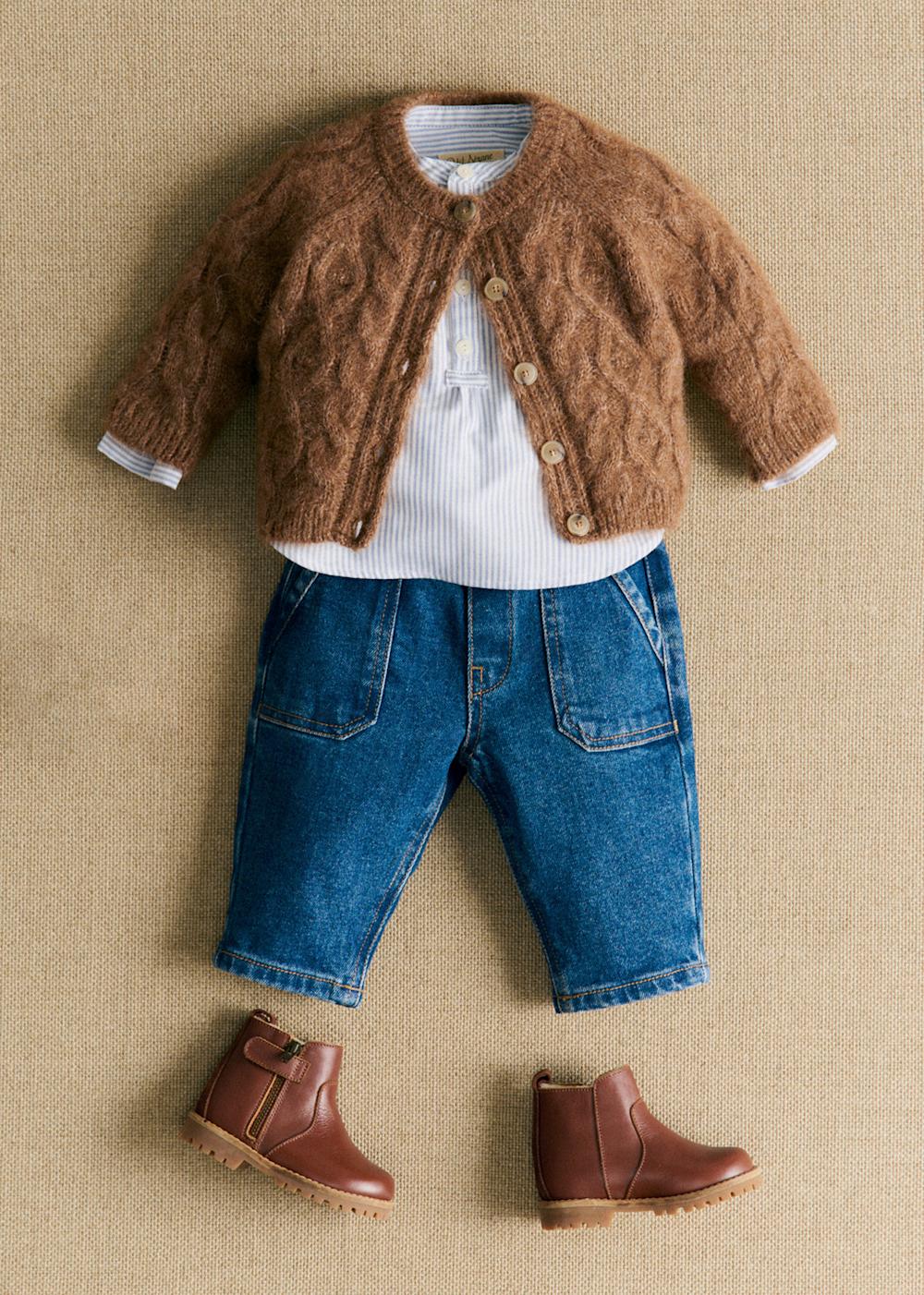 Orion Cardigan - Mottled Camel