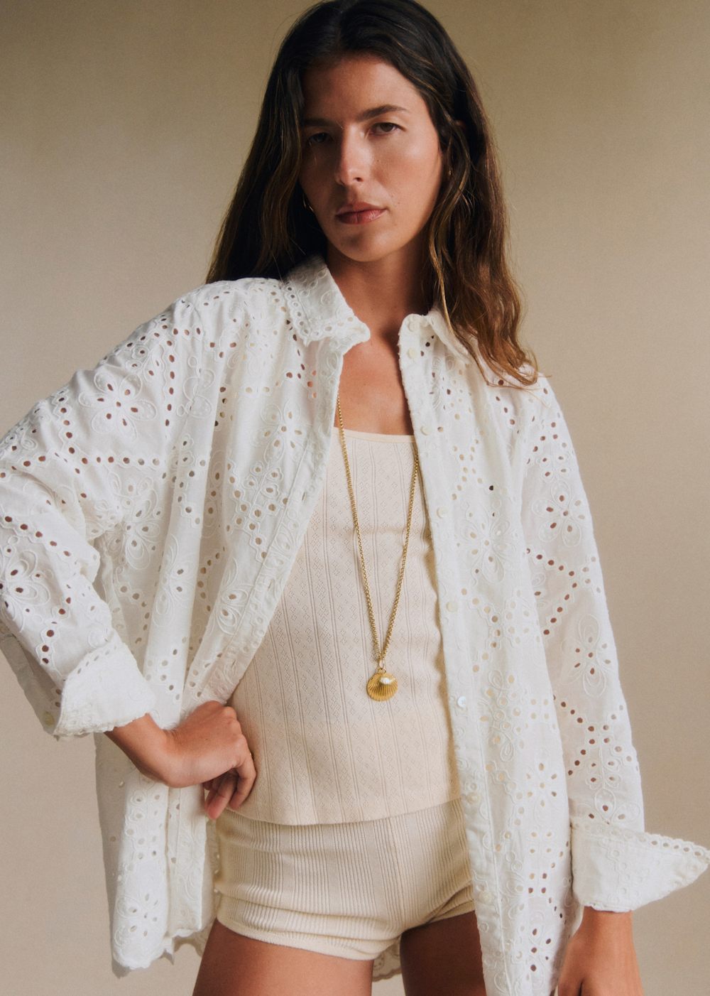 Maxou Shirt - Embroidered Ecru