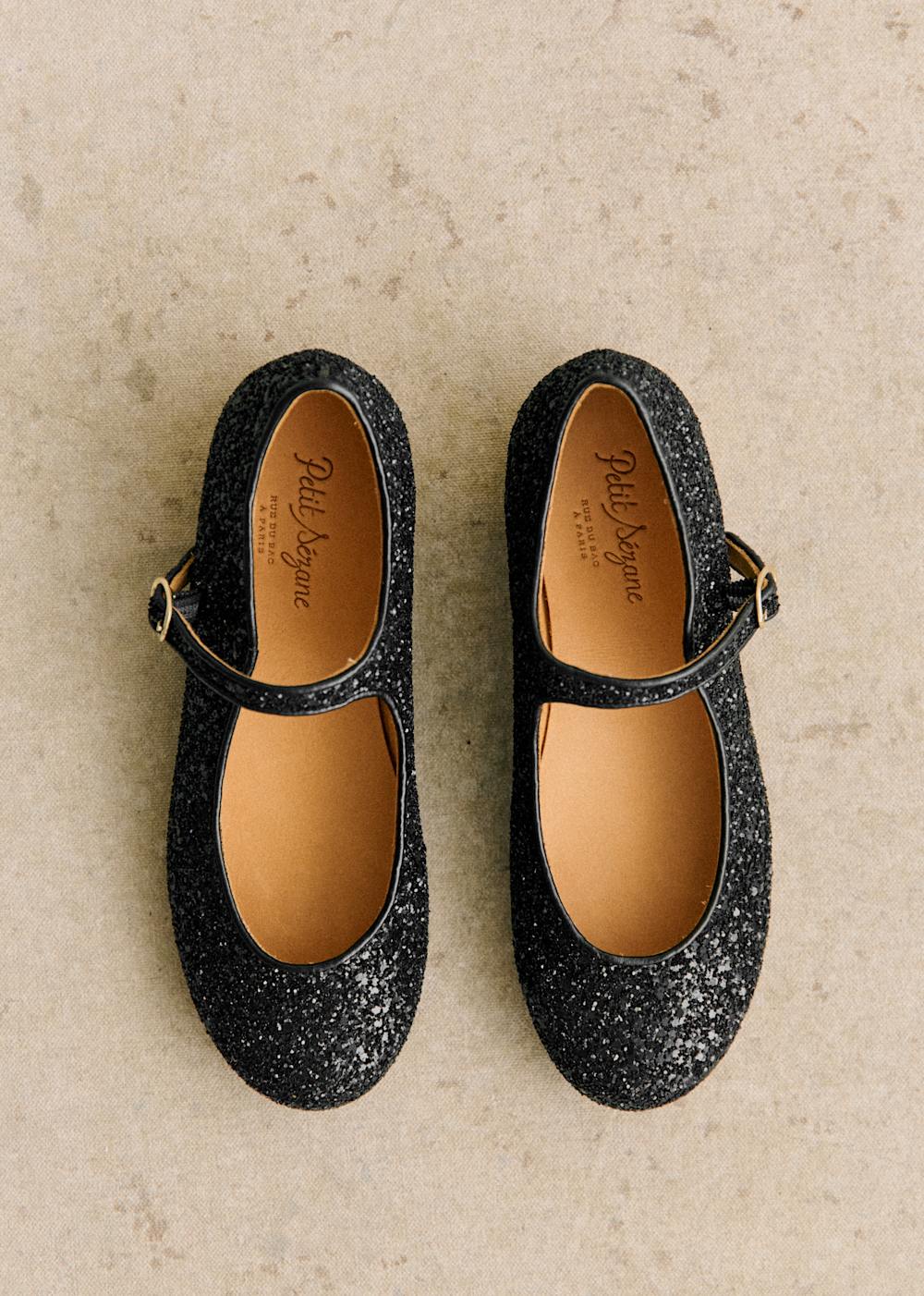 Paula Ballerinas - Black Glitter