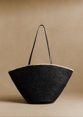 Maia Basket - Raffia Black Multi