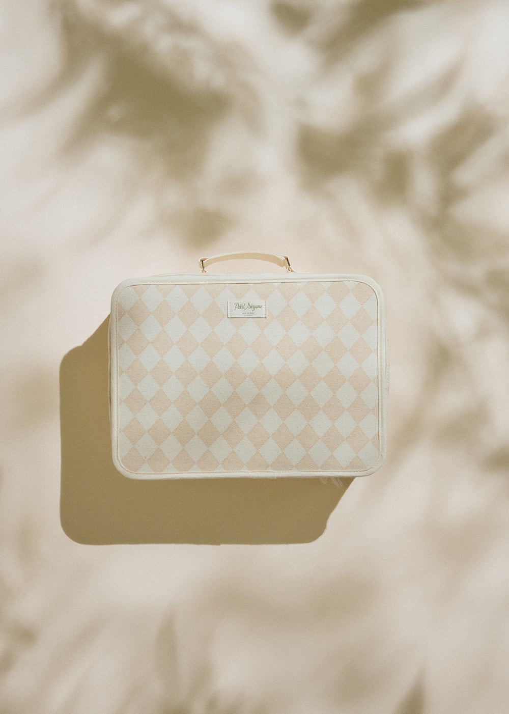 Mini Case - Beige Checkerboard