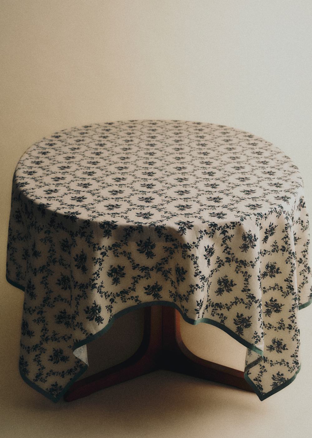 Printed Tablecloth - Blue Crosses